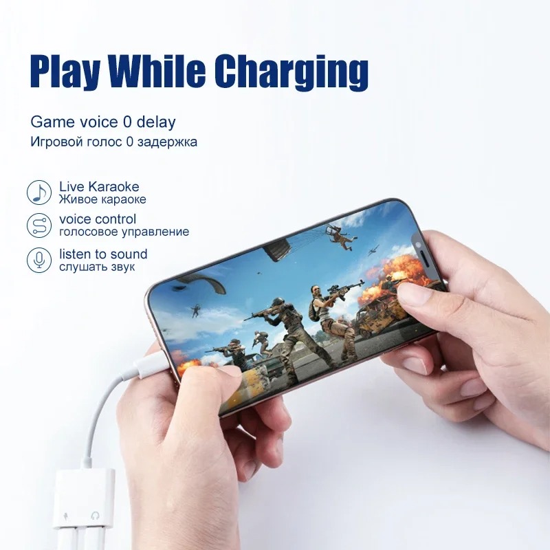 Audio Adapter For iPhone 14 13 - Earphone Splitter Jack ulasan dan harga